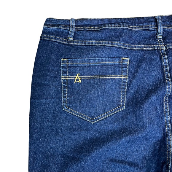 Ashley Stewart Bootcut Blue Jeans Sz 24 Petite Stretch - Picture 11 of 11